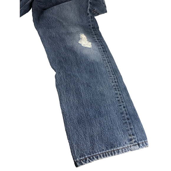 Vintage Levis 501 Jeans Men's 38x34 Straight Leg Button Fly Distressed 90s Denim - Picture 6 of 11